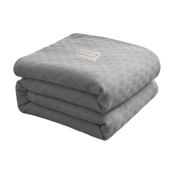 Cotton Bed Blanket Twin Cotton Thermal Blanket Lightweight Bed Throw Breathable Soft Comfortable Blanket For All Season