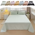 thumbnail image 1 of Cotton Bed Sheet Set 3-Piece Washed Soft Breathable Duvet Cover Flat Sheet 2 Pillowcases No-Wrinkle Giftable for Family Bedroom Holiday by MPOISVA, 1 of 7