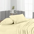 thumbnail image 1 of Cotton Bed Sheet Set 5 Piece, 300 Thread Count, 22" Deep pocket, 100% Egyptian Cotton, Cool and Breathable - Ivory Stripe, Olympic Queen Size., 1 of 7