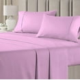 thumbnail image 1 of Cotton Bed Sheets Set 4 PC, Bedding Set 100% Cotton 400 Thread Count, Sateen, Bedding Sheets & Pillowcases with 22 Inch Deep Pocket on Mattress Pink Solid - Full Size, 1 of 5