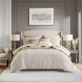 thumbnail image 1 of Cotton Bedding Set 10 PCS Cal King Luxury Jacquard Comforter Set Ivory,Bed In A Bag, 1 of 21