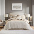 thumbnail image 1 of Cotton Bedding Set 10 PCS King Luxury Jacquard Comforter Set Ivory,Comforter Set, 1 of 21