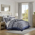thumbnail image 1 of Cotton Bedding Set 12 Piece Comforter Set with Cotton Bed Sheets Navy Queen,Comforter Set, 1 of 21