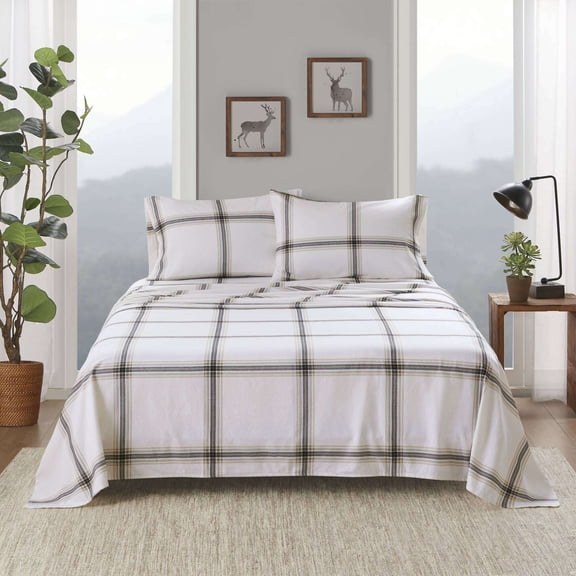 Cotton Bedding Set, 4 PCS Full Sheet Set Tan Plaid, Multicolor Comforter Set,Cotton Bed In A Bag, Household Supplies & Décor Bedding Bedding Sets 4 PCS Full Sheet Set Tan Plaid