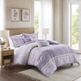 thumbnail image 1 of Cotton Bedding Set 5 PCS King/Cal King Seersucker Comforter Set with Throw Pillows,Comforter Set, 1 of 19