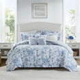 thumbnail image 1 of Cotton Bedding Set 5 Pieces Full/Queen Comforter Set with Decorative Pillows,Blue,Comforter Set, 1 of 19