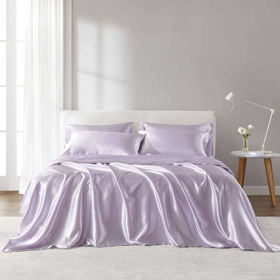 Cotton Bedding Set, 6 PCS Queen Luxury Sheet Set Lilac, Purple Comforter Set,Polyester Bed In A Bag, Household Supplies & Décor Bedding Bedding Sets 6 PCS Queen Luxury Sheet Set Lilac
