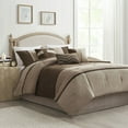 thumbnail image 1 of Cotton Bedding Set, 7 Piece Faux Suede Comforter Set Brown Queen, Brown Bed In A Bag,Polyester Comforter Set, Household Supplies & Décor Bedding Bedding Sets 7 Piece Faux Suede Comforter Set Brown Qu, 1 of 16
