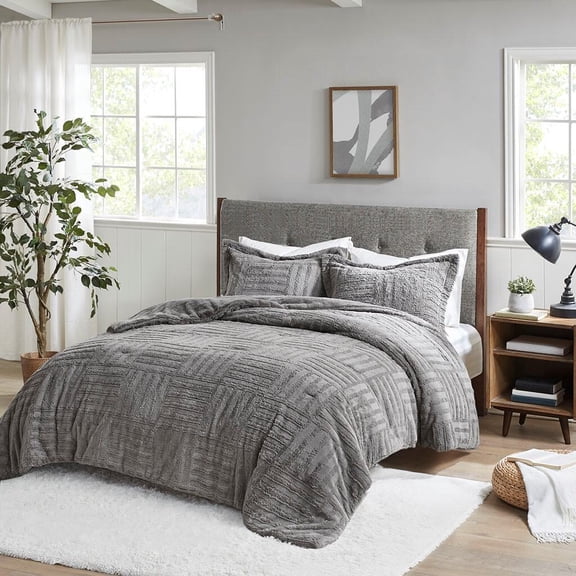 Cotton Bedding Set Full/Queen Fur Down Alternative Comforter Mini Set,Bed In A Bag