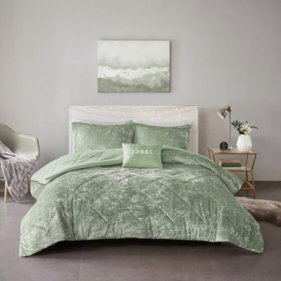 Cotton Bedding Set Full/Queen Velvet Comforter Set with Throw Pillow,Comforter Set