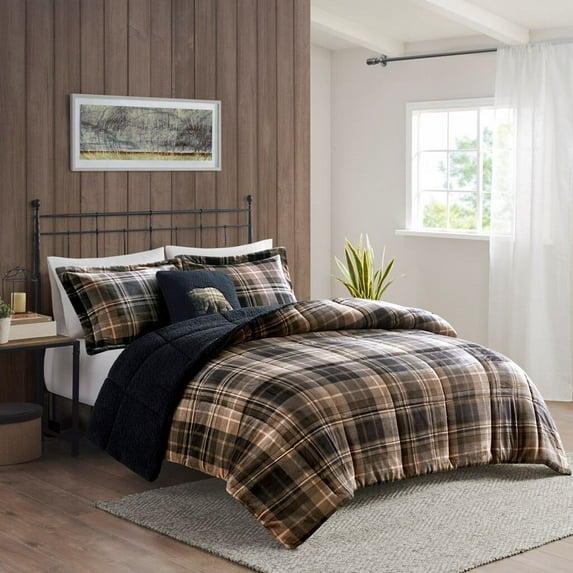 Cotton Bedding Set King Plush to Sherpa Down Alternative Comforter Set,Comforter Set