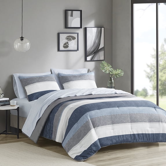 Surprising Blue Gray Comforter Set Photos