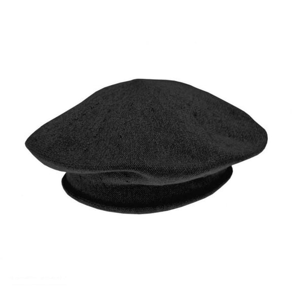 Cotton Beret - 10.5 inch Diameter - ONE SIZE FITS MOST - Black