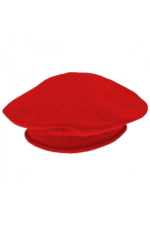 Cotton Beret - 11.5 inch Diameter - ONE SIZE FITS MOST - Red
