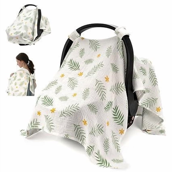 Cotton Blanket Car Seat Cover Breathable Sunshade Safety Basket Cradle Cap Sun Canopy Newborn Stroller Accessory
