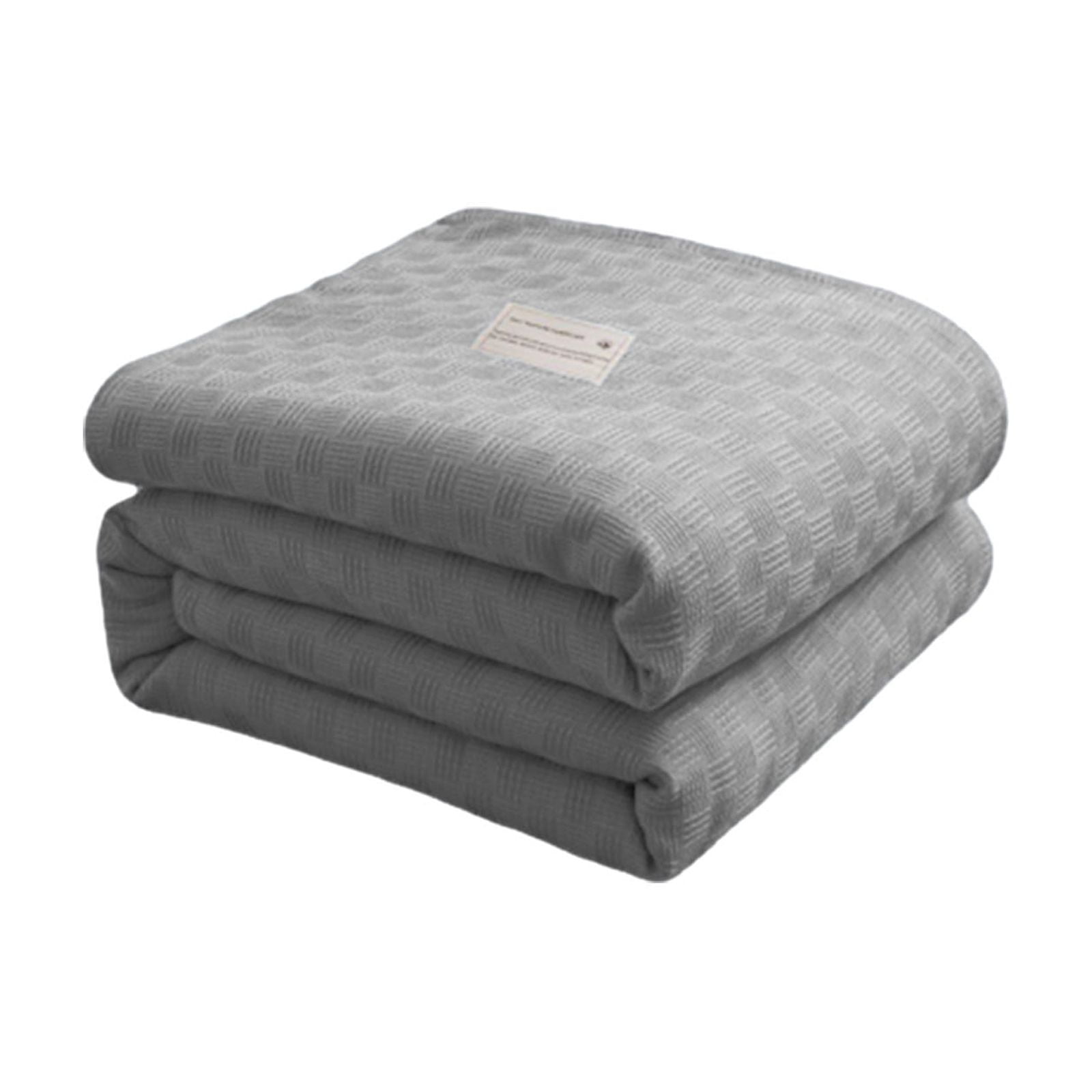 Cotton Blanket Twin Size Summer Blankets Classic Weave Soft Lightweight Breathable All Season