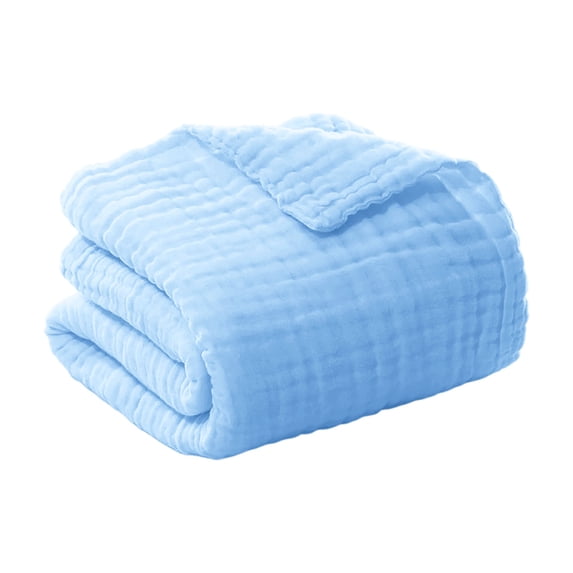 Cotton Blanket for Bed - Cooling Breathable and Lightweight, Soft Cozy Textured Herringbone Woven Summer Blanket for Home Decor
