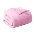 thumbnail image 1 of Cotton Blanket for Bed - Cooling Breathable and Lightweight, Soft Cozy Textured Herringbone Woven Summer Blanket for Home Decor, 1 of 5