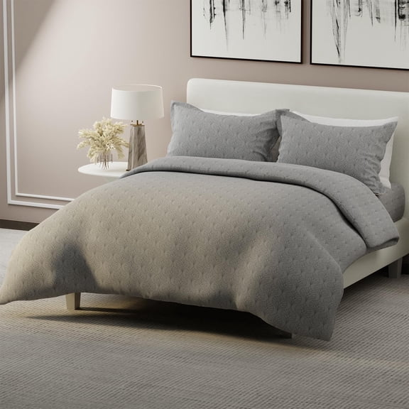 Cotton Blend Bedsheet King Size Set With 2 Pillow Covers - Size 107 X 101 Inches, Grey | Light Weight & Breathable, Bedsheets Safe & Comfortable For Every Season