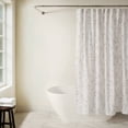 thumbnail image 1 of Cotton Blend Floral Print Shower Curtain by Comfort Canopy, 72" x 72", Gray, 1 of 5