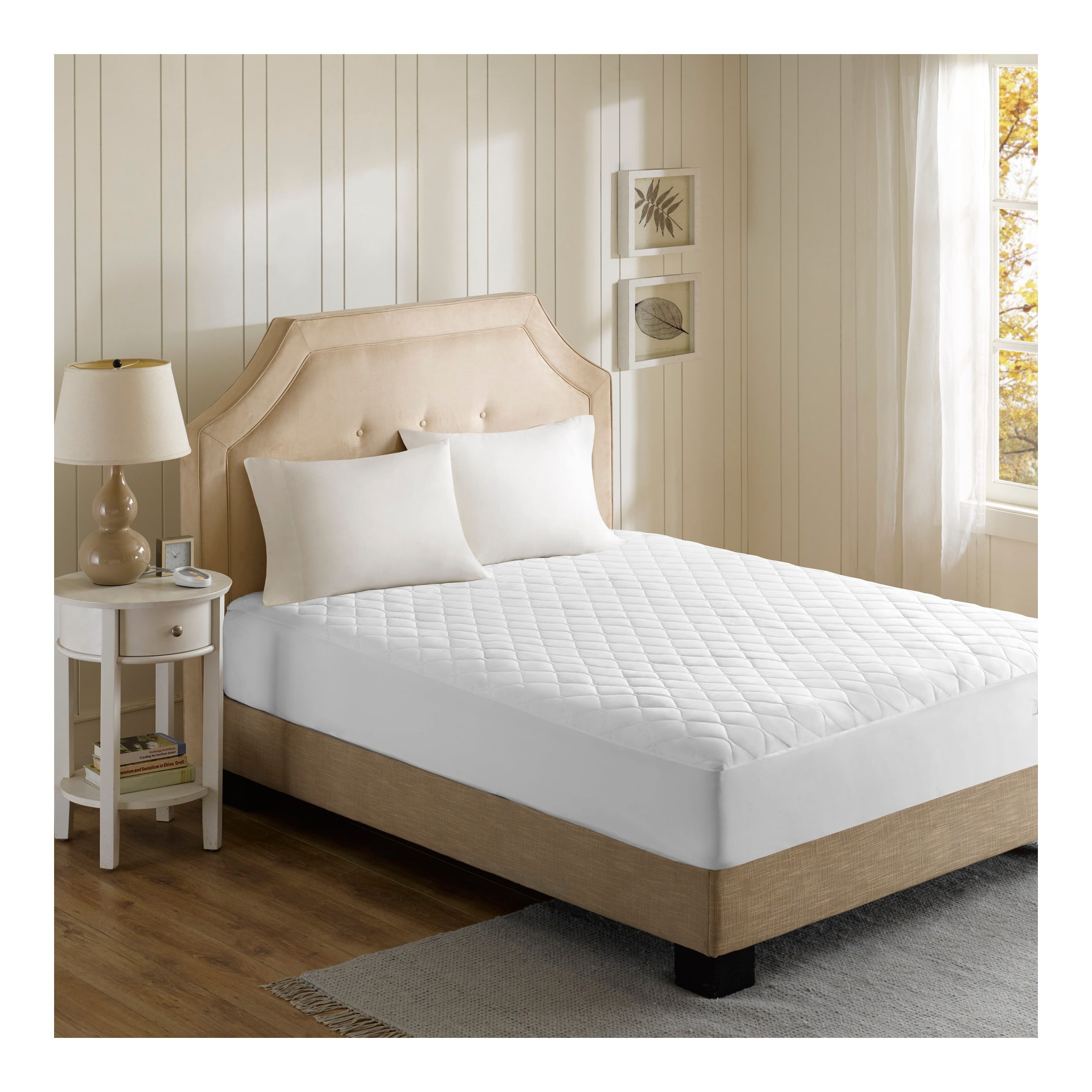 Cotton Blend Heated Mattress Pad (Twin XL) White