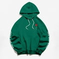 thumbnail image 1 of Cotton-Blend Hoodie Unisex Rose Letter Print Hooded Pullover Kangaroo Pocket Sweatshirt Womens Tops Fall Fashion 2023 Green, 1 of 4