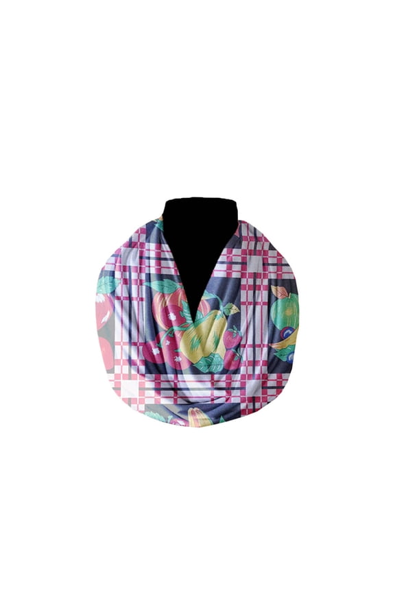 Cotton Blend Infinity Scarf Fruit Bundle Print