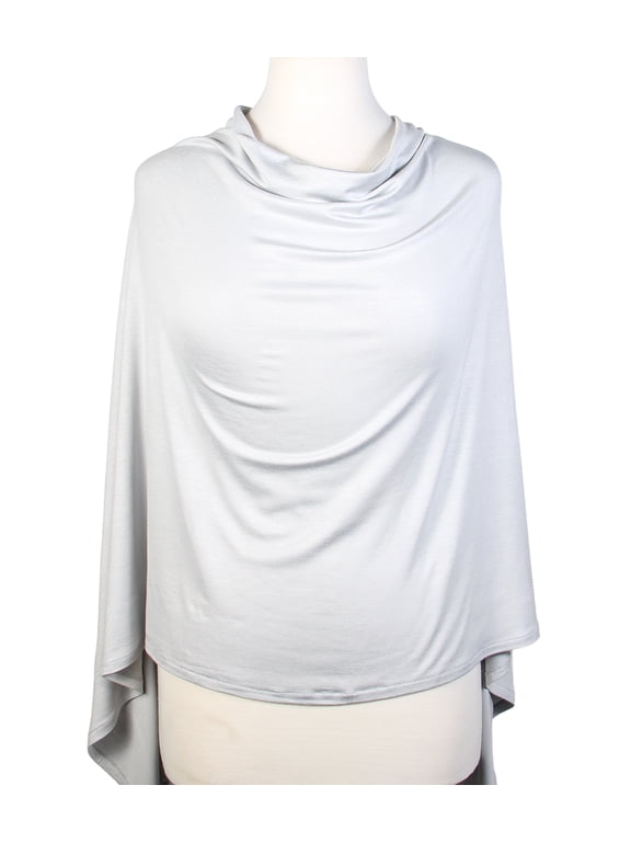 Cotton Blend Jersey Poncho Lightweight Versatile Wearable Scarf