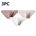 thumbnail image 1 of Cotton-Blend Underwear for Men 3 Pack Lightweight Solid Color Low Waisted Breathable Multipack Loungewear Athletic Workout Hipsters Briefs, 1 of 3