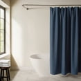 thumbnail image 1 of Cotton Blend Waffle Shower Curtain by Comfort Canopy, 72" x 72", Navy, 1 of 7