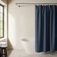 thumbnail image 1 of Cotton Blend Waffle Texture Shower Curtain, 1 of 7