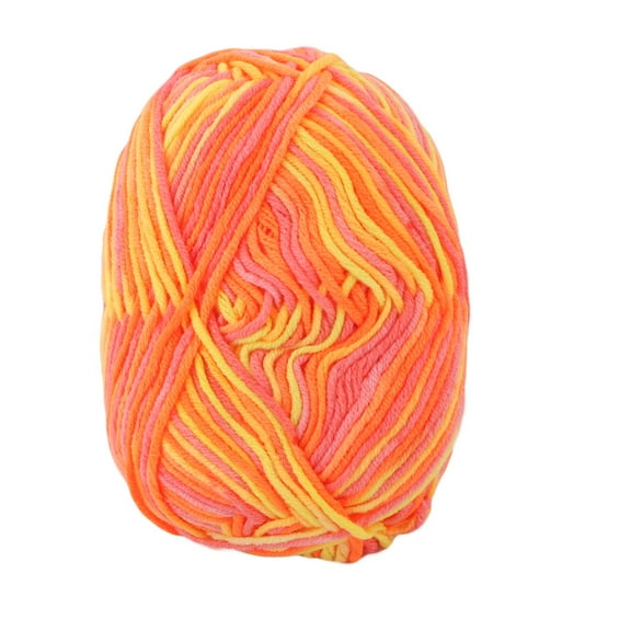 Cotton Blends Handmade Crochet Gloves Sweater Knitting Yarn Cord Orange Pink 50g