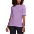 thumbnail image 1 of Cotton Boat-Neck Top Fragrant Lilac XS, 1 of 1