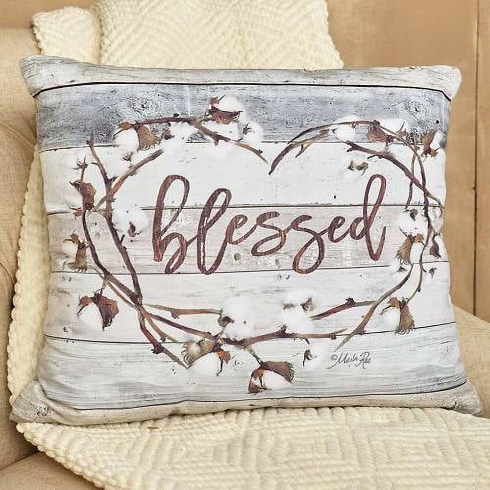 Cotton Boll Accent Pillows Blessed Pillow Walmart