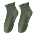 thumbnail image 1 of Cotton Bootie Socks Frilly Crews Socks for Womens Lovely High Ankle Socks,Lolitas Ankle Socks Sweet Ruffle Socks Gifts, 1 of 20