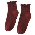 thumbnail image 1 of Cotton Bootie Socks Frilly Crews Socks for Womens Lovely High Ankle Socks,Lolitas Ankle Socks Sweet Ruffle Socks Gifts, 1 of 20