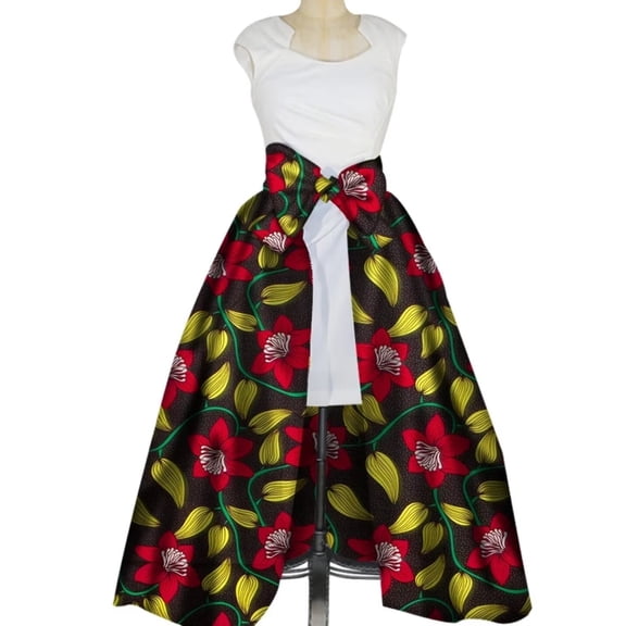 Cotton Bow Knot Skirts African Print Skirts for Women Traditional African Women Clothing WY03052