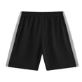 thumbnail image 1 of Cotton Boy Shorts Boys' Fashionable Casual Solid Color Sports Pants Shorts Suit for 4-15 Years Black 8 Years, 1 of 4