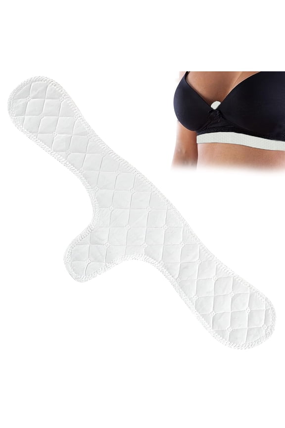 Cotton Under Bra Liners 5Pcs Absorb Sweat Under Breasts Reusable Soft Breast Sweat Pads For Rash & Odor Control Postpartum, Gym, Hot Flashes (Washable, Fits Tummy/Underarms),White 5