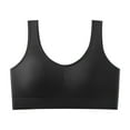 thumbnail image 1 of Cotton Bralettes for Women Women's Wireless Underwear Full Cover Pullover Bra Built in Pads - Everyday Bralette for Teen Girls Black One Size, 1 of 3