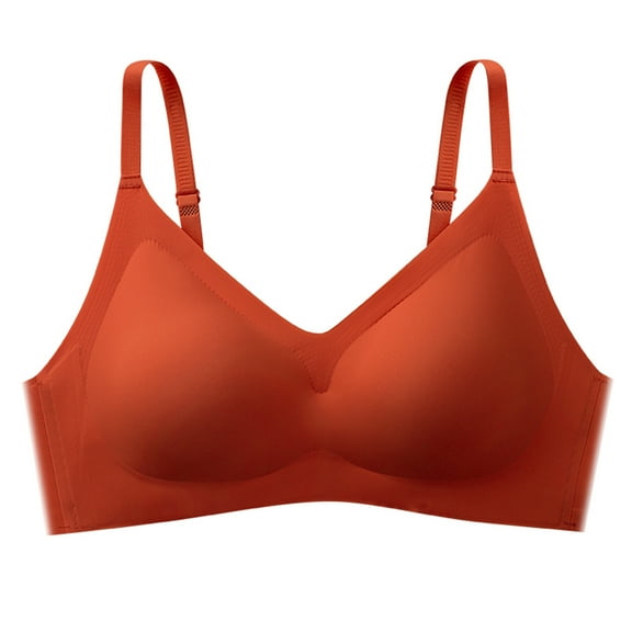 Cotton Bras for Women Convertible Bra Feature V-Neck Bralette Bra Style W-931 Red L