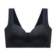 thumbnail image 1 of Cotton Bras for Women Plus Size Padded Bra Feature V-Neck Soft Bra Style W-1688 Black 5XL, 1 of 4