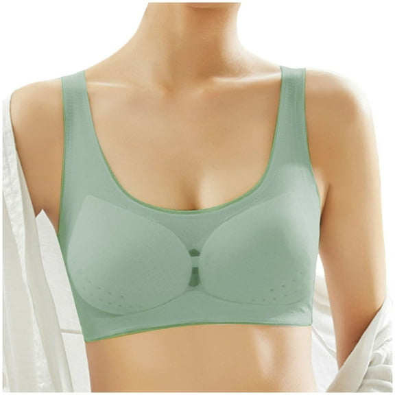 Cotton Bras for Women Wirefree Womens Seamless Wireless Supportive Bra Push Up Comfort Soft No Underwire Full Coverage T-Shirt Bra