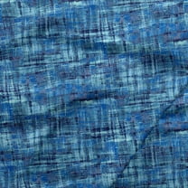 Cotton Brushstrokes Painted-Look Textured Tonal Blenders Blue Cotton Fabric Print by the Yard (120-19704)