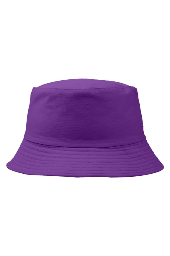 Cotton Bucket Hats Cotton Green Hat Bucket Hat For Summer Travel Beach Sun Hat,Purple Polyester Fisherman'S Hat L