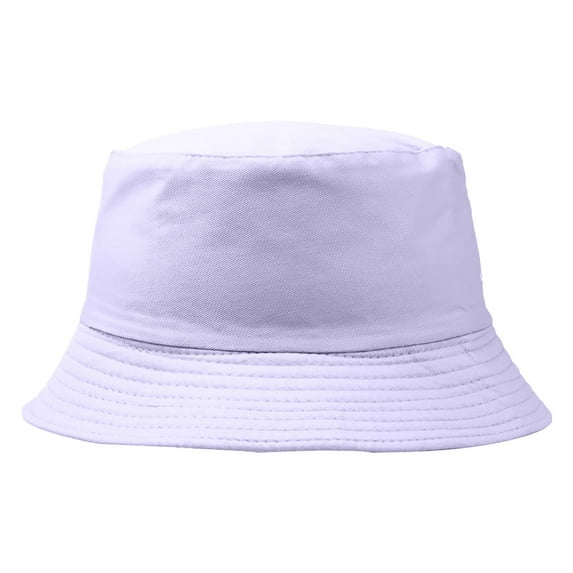 Cotton Bucket Hats Cotton Green Hat Bucket Hat For Summer Travel Beach Sun Hat,Purple Polyester Fisherman'S Hat S