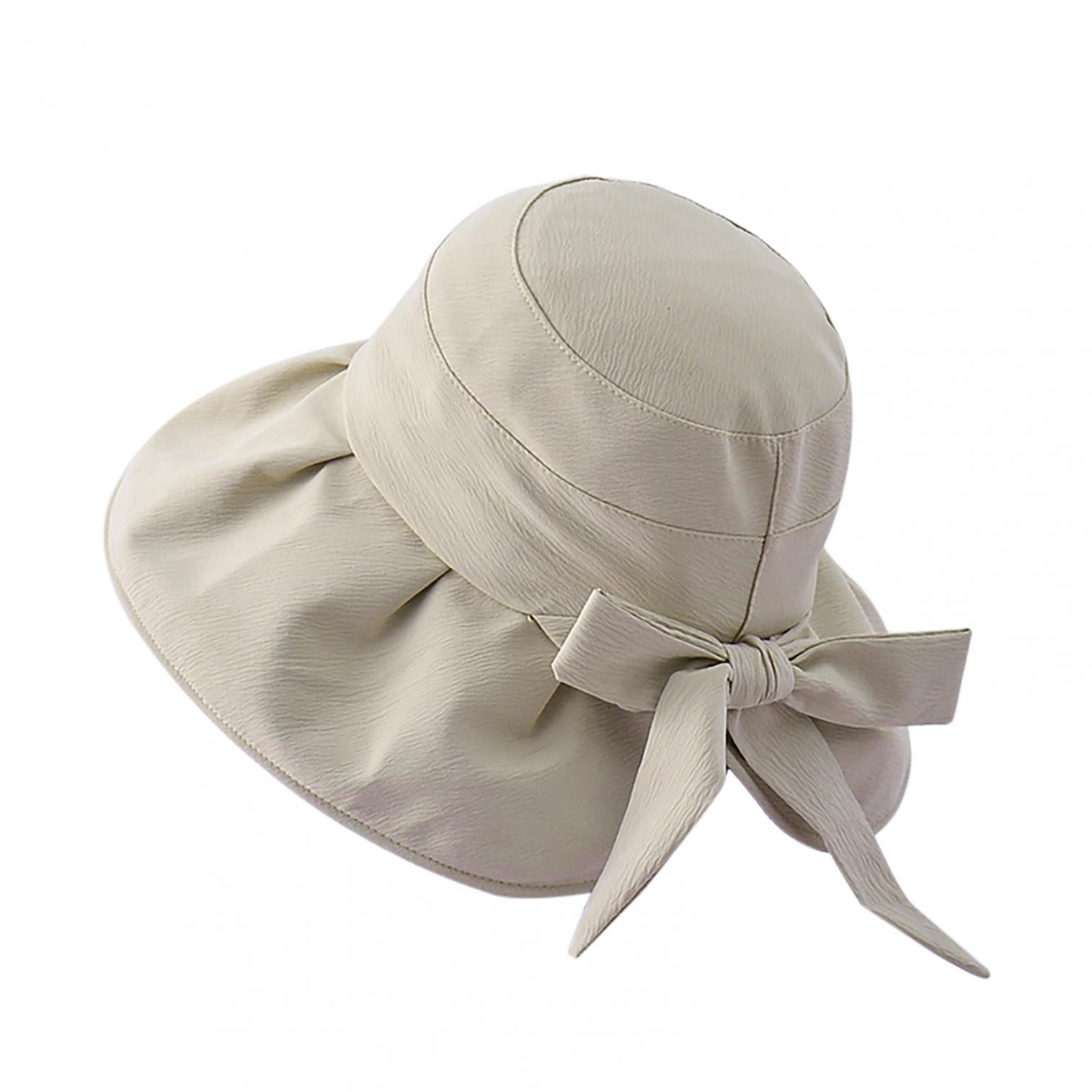 Cotton Bucket Hats for Women,Summer Beach Sun Cloth Hat Teens Girls Outdoor  Fishmen Cap Packable UPF 50+ 