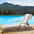 thumbnail image 1 of Cotton Cabana Stripe Standard Size Chaise Lounge Chair Cover, 1 of 10