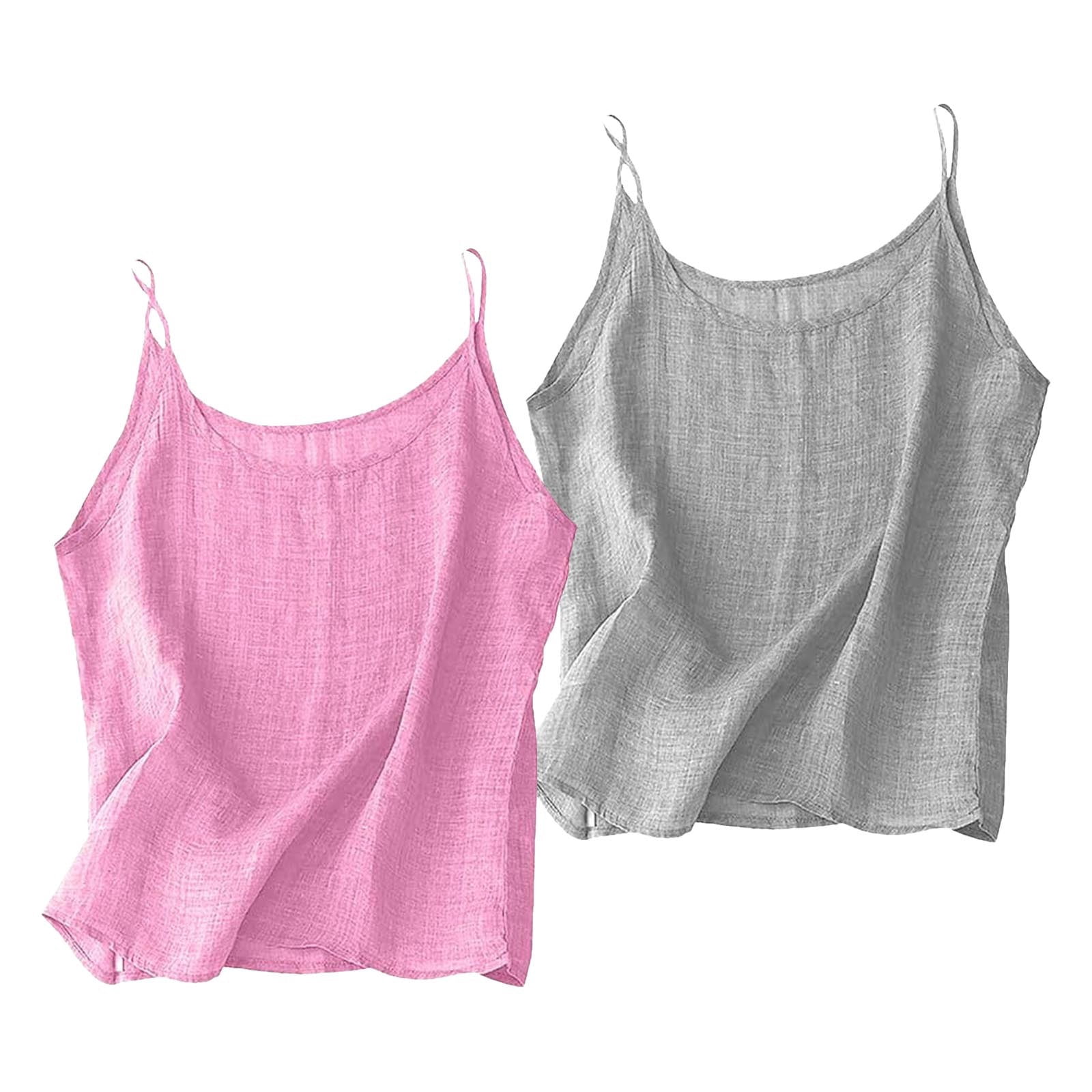 Cotton Camisole，Spaghetti Strap Tank Top Padded Tank Tops For