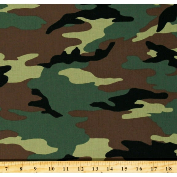 Cotton Camouflage Camo Hunting Cotton Fabric Print by the Yard (36383-1-CAMO)